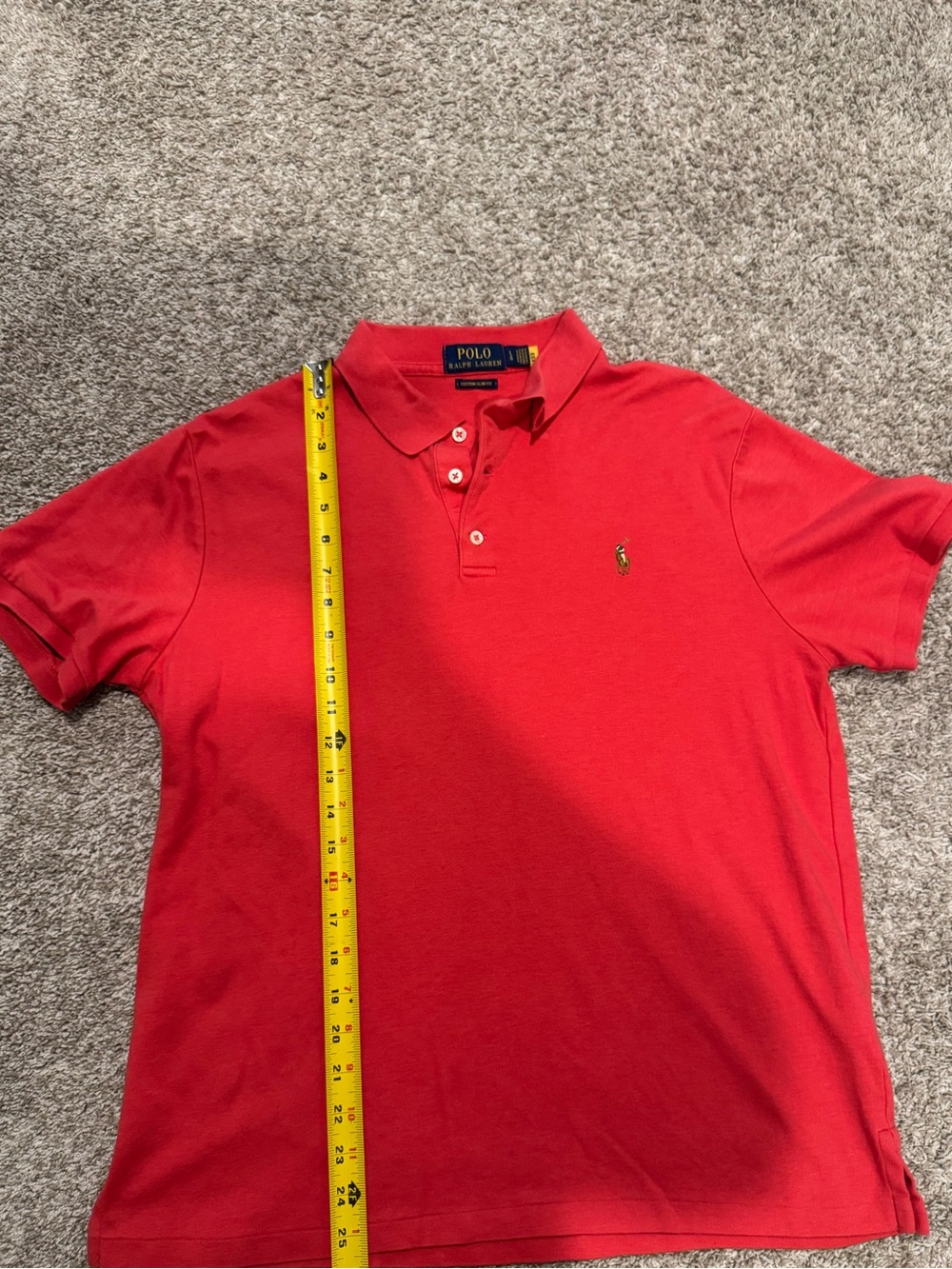 Men’s L custom slim fit polo